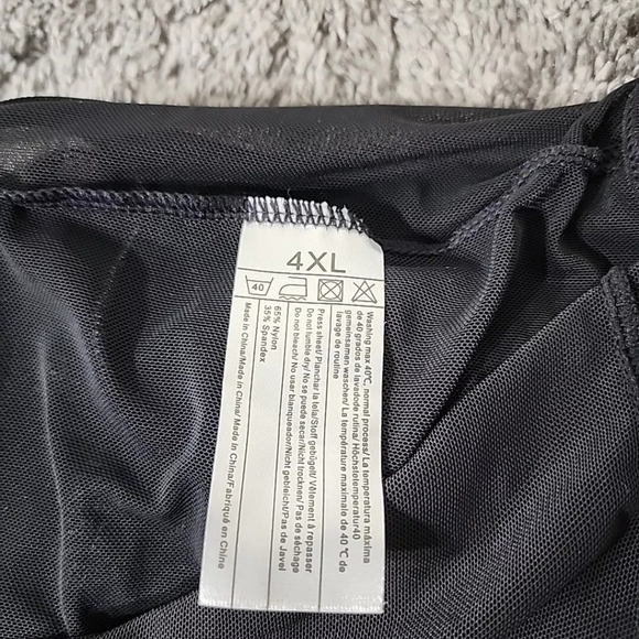 4xl Sexy One Piece Lace Teddy Bodycon Black Eyelash Sheer as NWOT - Picture 5 of 6